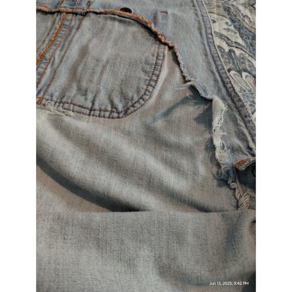 Y2K Marithé + François Girbaud Women's sz Medium Thrashed Denim Vintage Overalls - Picture 6 of 12